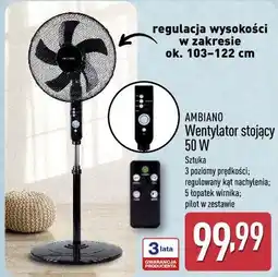 ALDI Wentylator stojący 50 W AMBIANO oferta