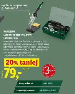 Lidl PARKSIDE Lutownica kolbowa, 60 W, z akcesoriami oferta