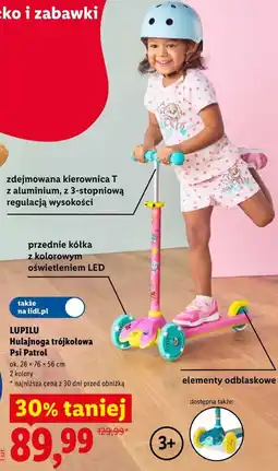 Lidl LUPILU Hulajnoga trójkołowa Psi Patrol oferta