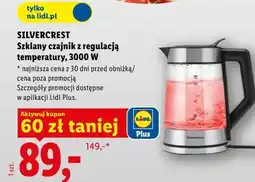 Lidl SILVERCREST Szklany czajnik z regulacją temperatury, 3000 W oferta