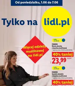 Lidl Esmara Bluzka damska z bawełny muślinowej oferta