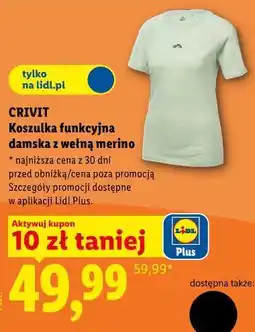 Lidl CRIVIT Koszulka funkcyjna damska z wełną merino oferta