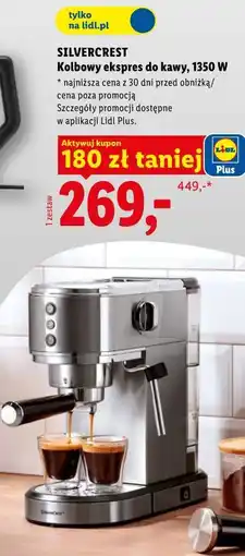 Lidl SILVERCREST Kolbowy ekspres do kawy, 1350 W oferta