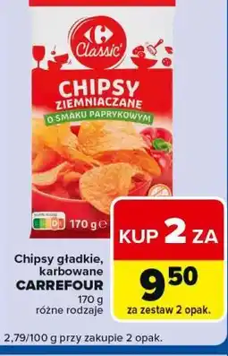 Carrefour Express Chipsy gładkie, karbowane CARREFOUR oferta