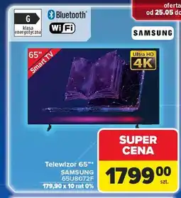 Carrefour Telewizor 65'' 65u8072f Samsung oferta