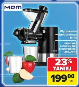 Carrefour Wyciskarka wolnoobrotowa bso-01m Mpm Product oferta