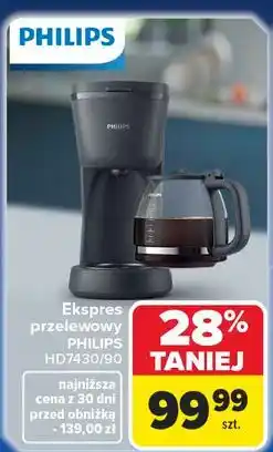 Carrefour Ekspres przelewowy hd7430/90 Philips oferta