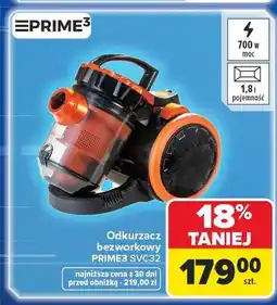 Carrefour Odkurzacz bezworkowy svc32 Prime3 oferta