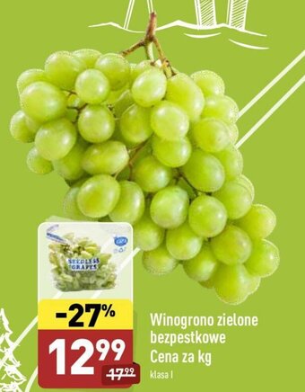 ALDI Winogrono zielone bezpestkowe 1kg oferta