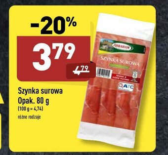 ALDI Szynka surowa 80g oferta