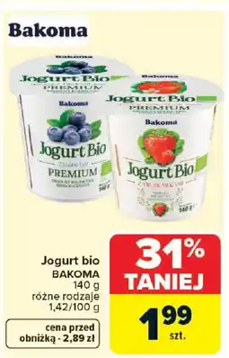 Carrefour Bakoma Jogurt Bio Premium oferta