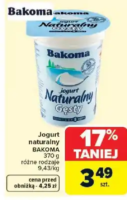 Carrefour Bakoma Jogurt naturalny Gęsty oferta