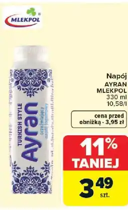 Carrefour Mlekpol Napój ayran turkish style oferta