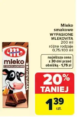 Carrefour Mlekovita Mleko smakowe wypasione czekoladowe oferta