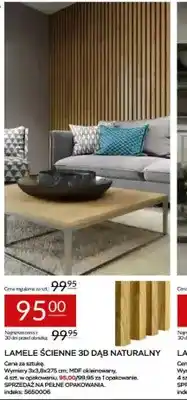 Abra Lamele ścienne 3D dąb naturalny 3x3,8x275cm MDF okleinowany oferta