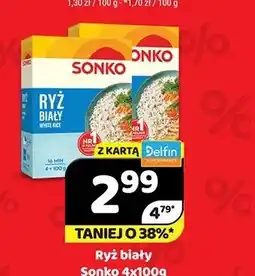 Delfin Ryż biały Sonko 4-pak oferta