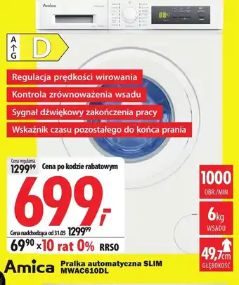 Media Expert Pralka Amica oferta