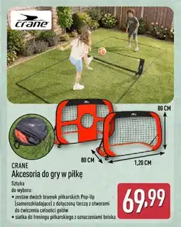 ALDI Akcesoria do gry w piłkę zestaw dwóch bramek piłkarskich Pop-Up CRANE oferta