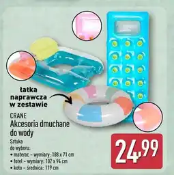 ALDI Materac dmuchany do wody CRANE 188x71cm oferta
