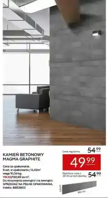 Abra Kamień betonowy Magma Graphite 0,42m2 11,9x59,1cm oferta