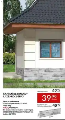 Abra Kamień betonowy Lazzaro 2 Gray 10x38cm oferta