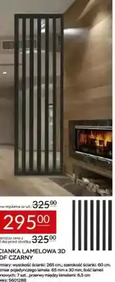 Abra Ścianka lamelowa 3D MDF czarny oferta