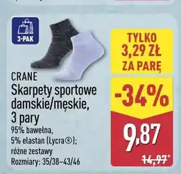 ALDI Skarpety sportowe damskie/męskie CRANE 3-pak oferta