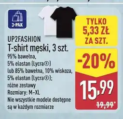 ALDI T-shirt męski UP2FASHION 3-pak oferta