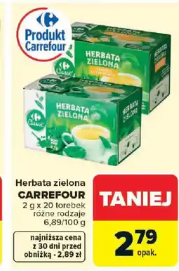 Carrefour Carrefour Herbata zielona oferta