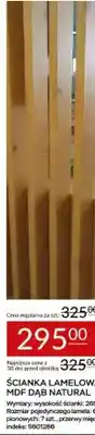 Abra Ścianka lamelowa MDF dąb natural oferta