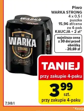 Piwo Warka Strong