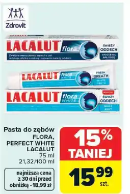 Carrefour Lacalut Pasta do zębów Flora Perfect White oferta