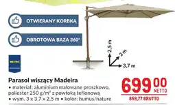 Makro Metro professional Parasol wiszący Madeira oferta