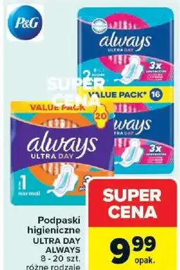 Carrefour Always Podpaski higieniczne ultra day oferta