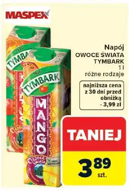 Carrefour Tymbark Napój owoce świata oferta