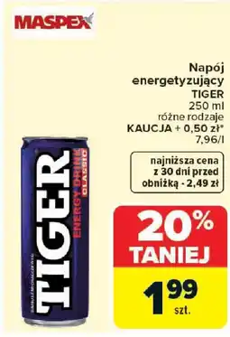 Carrefour Maspex Napój energetyzujący tiger oferta