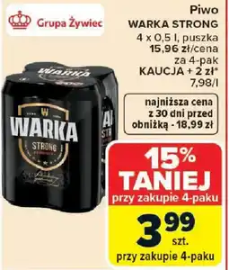 Carrefour Warka Piwo Strong oferta