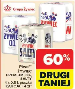 Carrefour Piwo żywiec premium, 0%, salty oferta