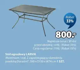 JYSK Stół ogrodowy LARVIK oferta