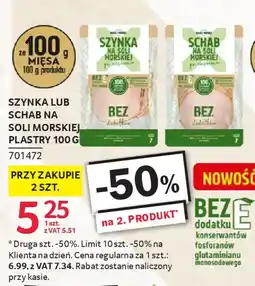 Selgros Szynka lub schab na soli morskiej plastry oferta