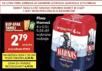 Delikatesy Centrum Piwo Harnaś oferta