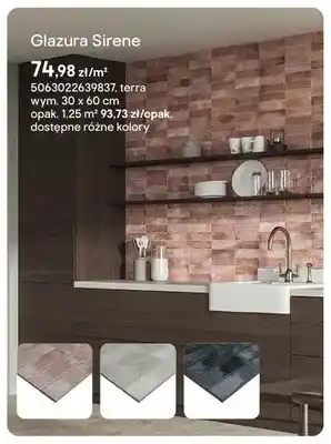 Castorama Glazura Cersanit Sirene terra 30x60cm oferta