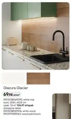 Castorama Glazura Tubądzin Glacier white mat 30,8x60,8cm oferta