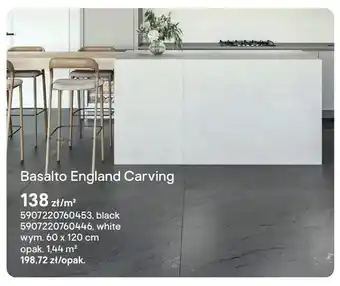 Castorama Basalto England Carving Ceramstic black wym. 60x120cm oferta