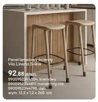 Castorama Panel lamelowy ścienny Vilo Linerio S-line metaliczny róż wym. 12,2x1,2x265cm oferta