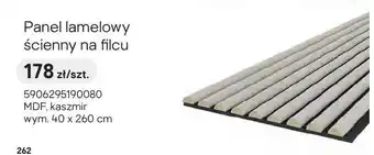 Castorama Panel lamelowy ścienny na filcu MDF kaszmir 40x260cm oferta