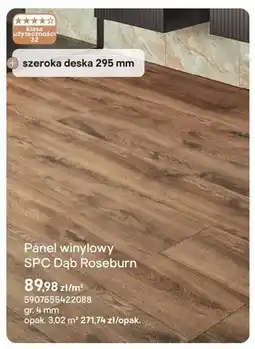 Castorama Panel winylowy SPC Dąb Roseburn klasa użyteczności 32 szeroka deska 295mm gr. 4mm oferta
