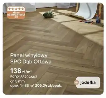 Castorama Panel winylowy SPC Dąb Ottawa jodełka 5mm oferta