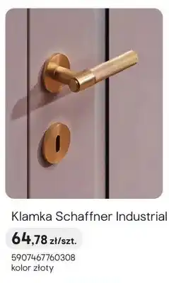 Castorama Klamka Schaffner Industrial kolor złoty oferta