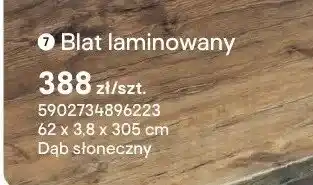Castorama Blat laminowany Dąb słoneczny 62x3,8x305cm oferta